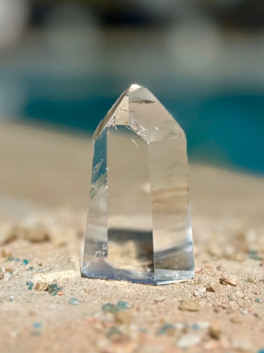 Russian High Polished Clear Quartz Tower Point Crystal
